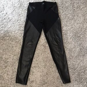 Express leggings with pleather